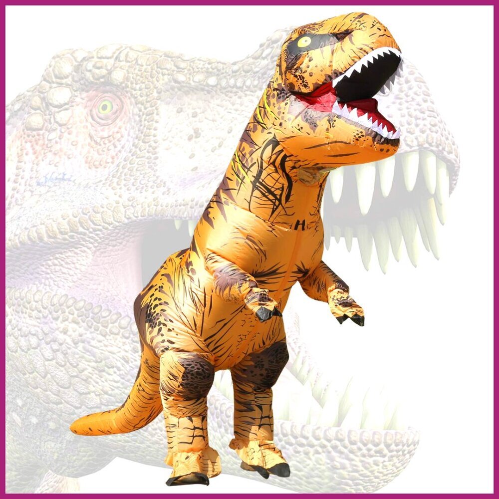 Polyester Inflatable Dinosaur Costume for Adults Halloween Cosplay